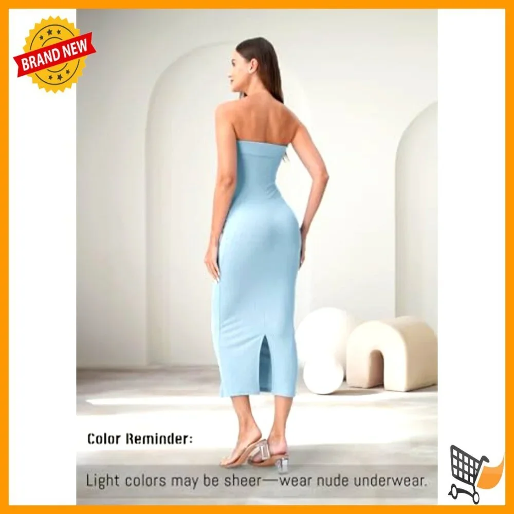 Maternity Maxi Dress with Cardigan, Strapless Bodycon for Special Occasions